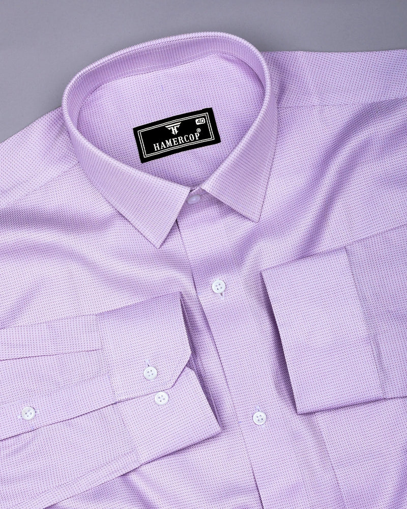 Rockstone Purple With White Texture Premium Giza Shirt