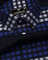 Lormont Black With Blue And Gray Check Cotton Shirt