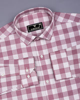 Candytuft Pink With White Check Dobby Cotton Shirt