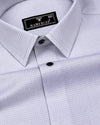Swifton Gray With White Dobby Formal Cotton Shirt