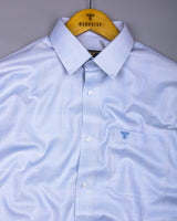 Antimony Blue Houndstooth Check Premium Giza Shirt