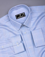 Antimony Blue Houndstooth Check Premium Giza Shirt