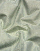 Green Foho With White Dobby Textured Giza Shirt