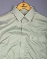 Green Foho With White Dobby Textured Giza Shirt