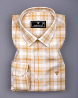 Assert Cream With White Waffle Dobby Check Shirt