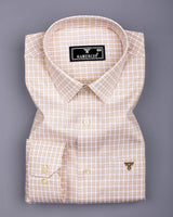 Catalyst Cream With White Check Premium Giza Shirt