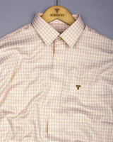 Catalyst Cream With White Check Premium Giza Shirt