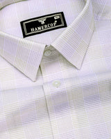 Moxic Pink With Cream Waffle Check Premium Giza Shirt