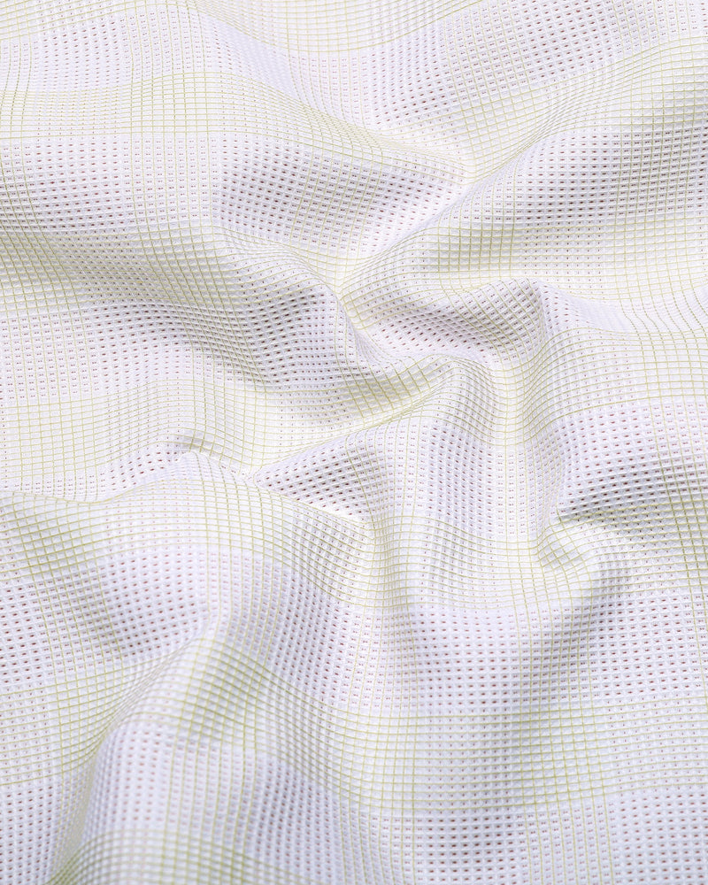 Moxic Pink With Cream Waffle Check Premium Giza Shirt