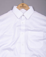 Jasmine White Dobby Texture Premium Cotton Shirt