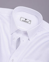 Jasmine White Dobby Texture Premium Cotton Shirt