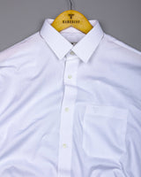 Chalk White Self Check Dobby Cotton Shirt