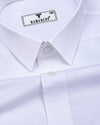 Chalk White Self Check Dobby Cotton Shirt