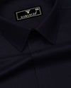 Nighthue Indigo Blue Dobby Texture Premium Giza Shirt