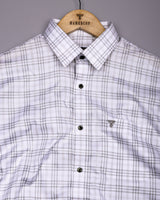 Gray With White Check Dobby Cotton Shirt