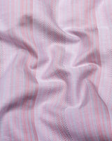 Unicorn Pink Weft Stripe Premium Dobby Cotton Shirt