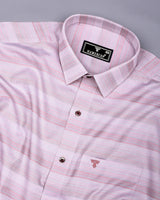 Unicorn Pink Weft Stripe Premium Dobby Cotton Shirt