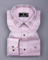 Unicorn Pink Weft Stripe Premium Dobby Cotton Shirt