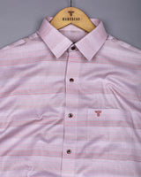 Unicorn Pink Weft Stripe Premium Dobby Cotton Shirt