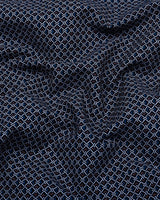 Stivor Blue With White Printed Formal Cotton Shirt