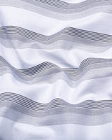 Catalina White With Black Twill Stripe Premium Giza Shirt