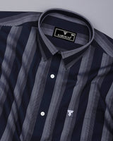 Catalina Blue With White Twill Stripe Premium Giza Shirt