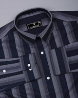Catalina Blue With White Twill Stripe Premium Giza Shirt