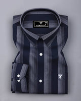 Catalina Blue With White Twill Stripe Premium Giza Shirt
