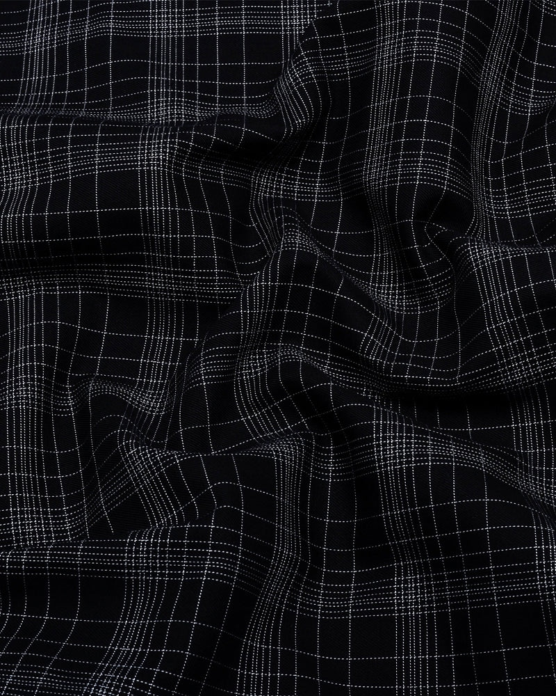 Clermont Black With White Twill Check Giza Shirt