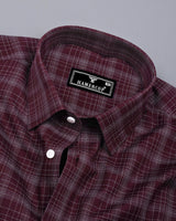 Clermont Brown With White Twill Check Giza Shirt