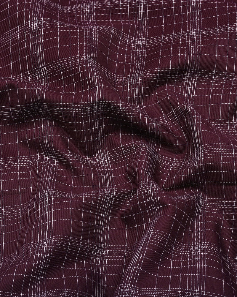 Clermont Brown With White Twill Check Giza Shirt