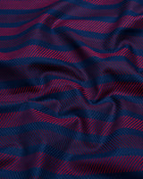 Turbo Blue With Red Stripe Premium Giza Shirt