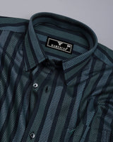 Turbo Black With Gray Stripe Premium Giza Shirt