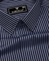 Tossida Blue With White Stripe Premium Cotton Shirt