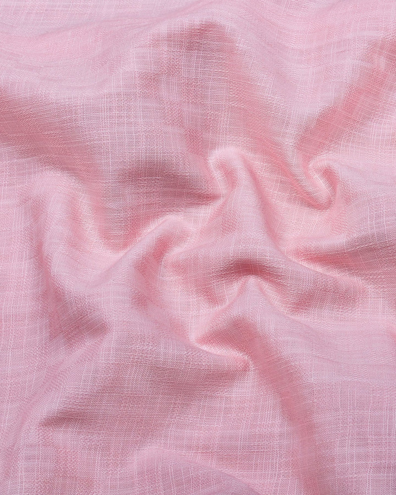 Liza Pink Amsler Dobby Cotton Solid Shirt