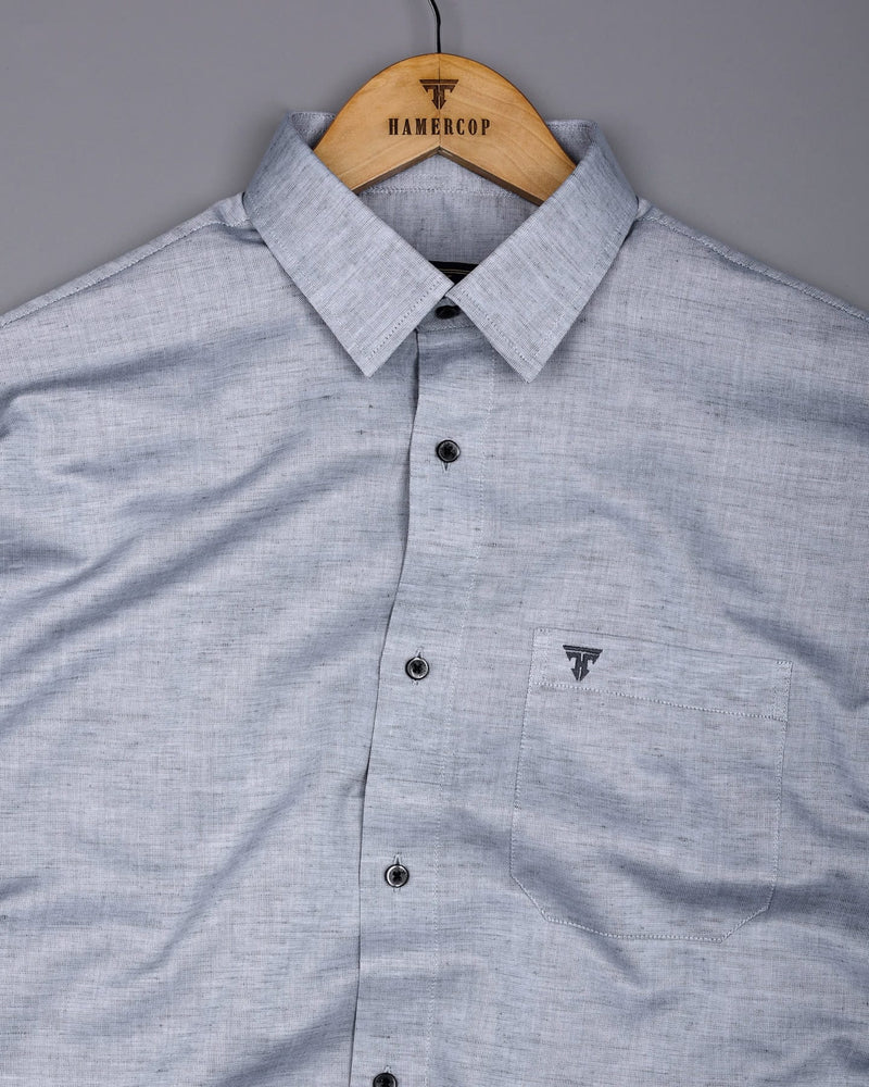 Osaka Gray Luxurious Linen Cotton Formal Shirt