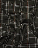 Nizomi Green With White Twill Check Dobby Cotton Shirt