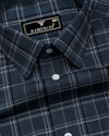 Nizomi Gray With White Twill Check Dobby Cotton Shirt