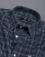 Nizomi Gray With White Twill Check Dobby Cotton Shirt