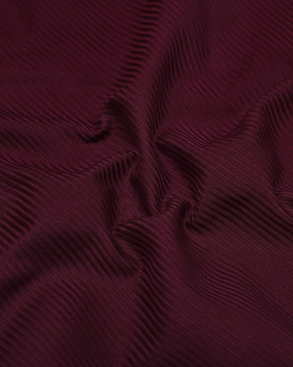 Cinchona Maroon Solid Premium Giza Cotton Shirt