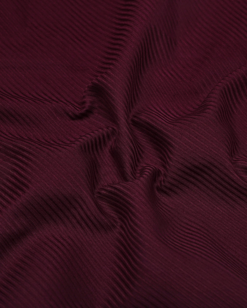 Cinchona Maroon Solid Premium Giza Cotton Shirt