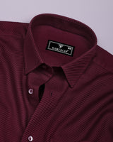 Cinchona Maroon Solid Premium Giza Cotton Shirt
