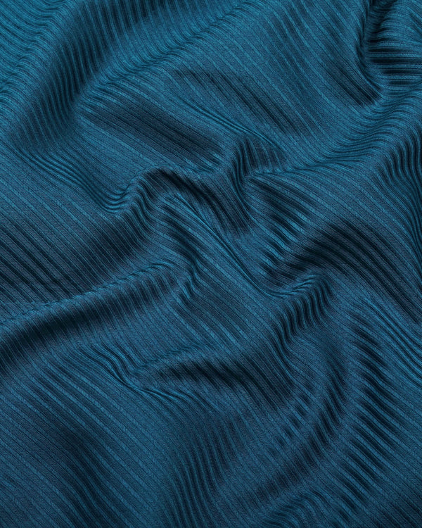 Cinchona Peacock Blue Solid Premium Giza Cotton Shirt