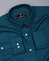 Cinchona Peacock Blue Solid Premium Giza Cotton Shirt