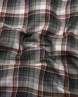 Opera Green Multicolor Twill Check Premium Cotton Shirt