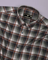 Opera Green Multicolor Twill Check Premium Cotton Shirt