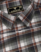 Opera Green Multicolor Twill Check Premium Cotton Shirt