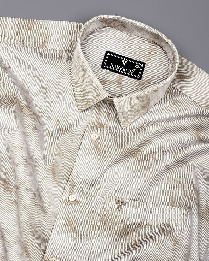 Mountain Vanilla Gray Twill Premium Cotton Shirt