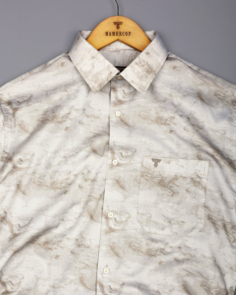 Mountain Vanilla Gray Twill Premium Cotton Shirt