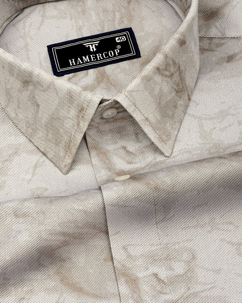 Mountain Vanilla Gray Twill Premium Cotton Shirt